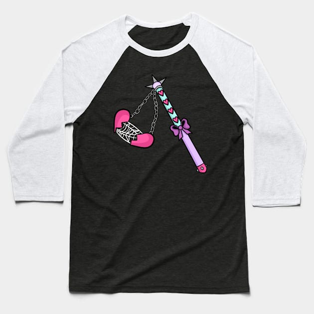 Broken Hearted Baseball T-Shirt by Crashdolly